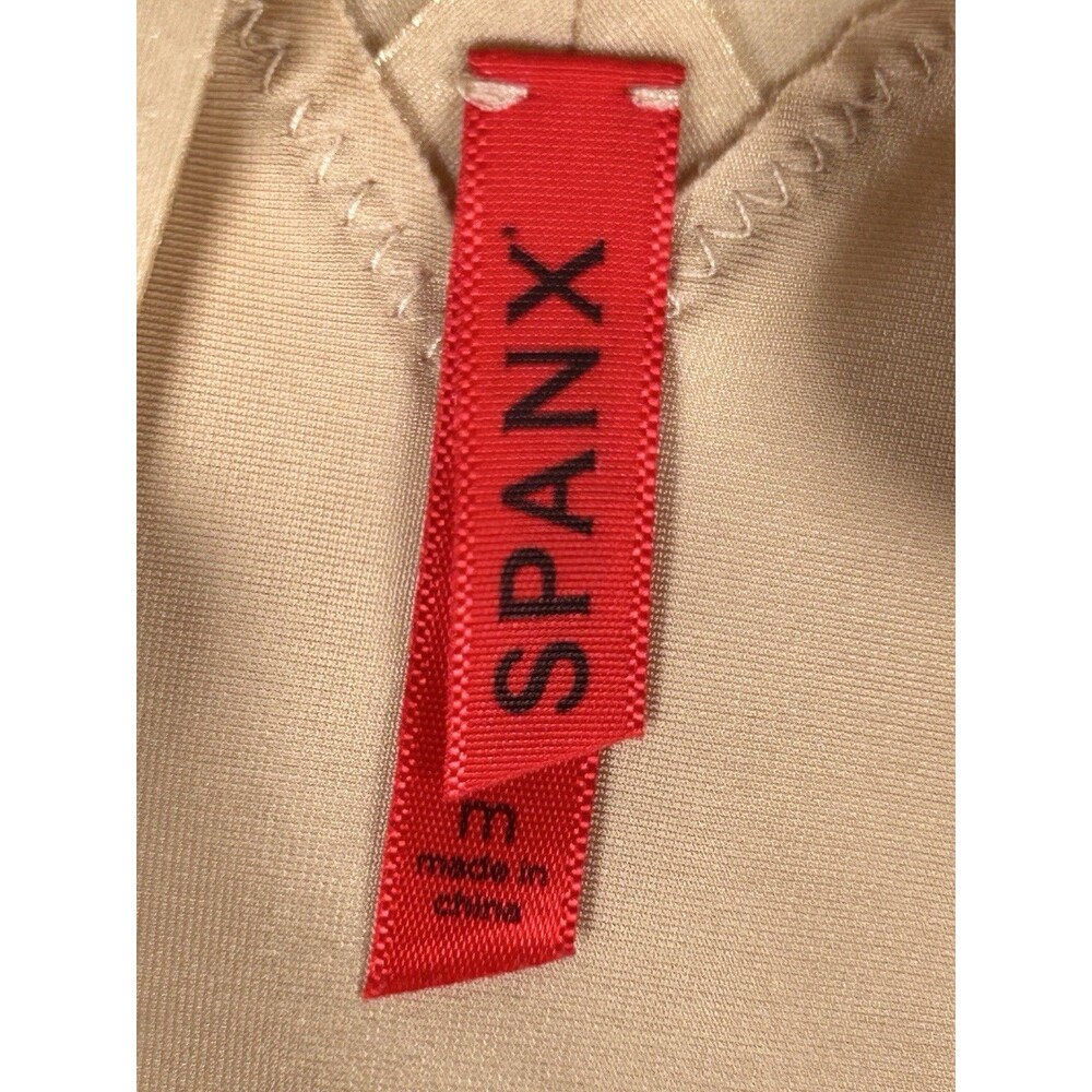 SPANX Slimplicity Double V-Neck Beige Nude Camisole Tank Smoothing Shaping Med